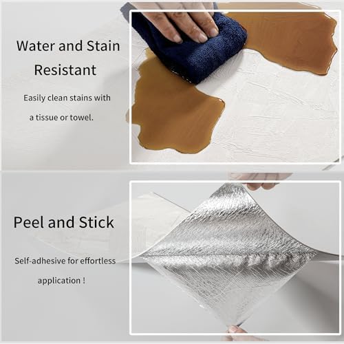 Haimin Wall Panels Peel and Stick 10 Pieces 23.6x11.8in Lightweight Backsplash - Image 4