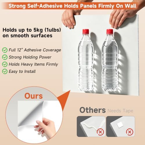 Self Adhesive Acoustic Panels, 11.8”x11.8”, 24 Pack - Image 6