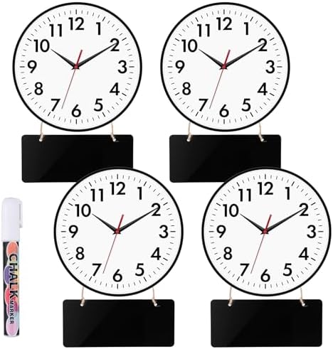 Lumuasky 4-Pack Silent Wall Clocks Time Zones by LumuaskyDirect