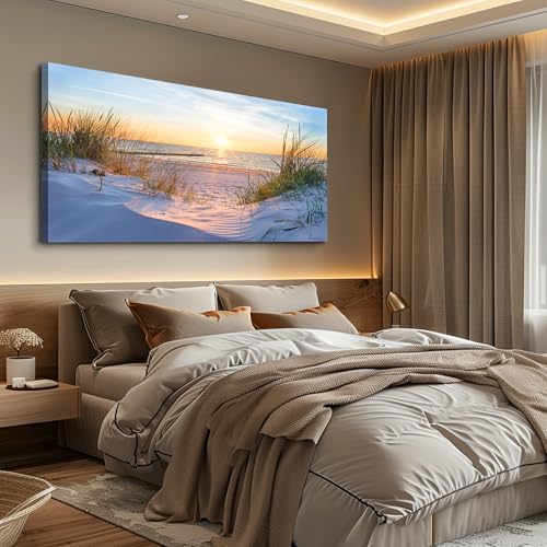 Wall Art For Living Room Large Size Wall Decorations Pictures Blue Sun Beach - Image 2