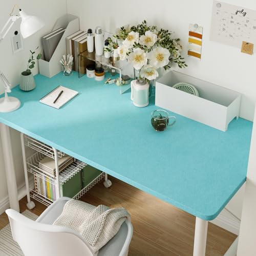 Aqua Blue Velvet Fabric Drawer Liner Peel and Stick Cyan Turquoise Velvet - Image 6