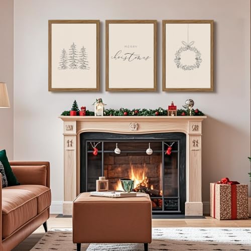 Christmas Wall Art Winter Xmas Canvas Decor Christmas Tree Picture Merry - Image 6