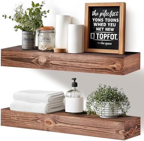 Floating Shelves, 24 x 7 Inch Fireplace Mantel by YLYHSST