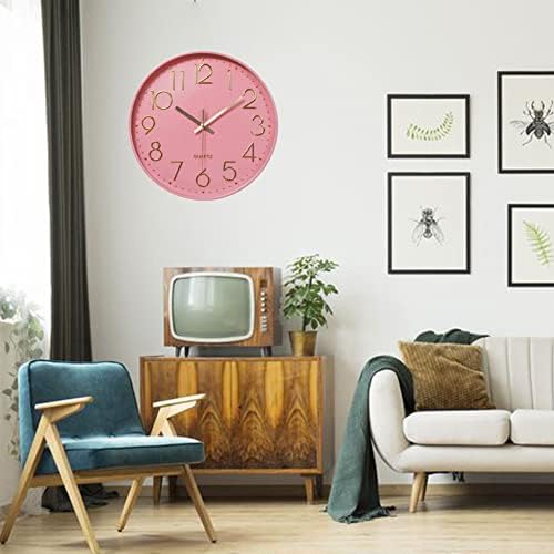 12 in Wall Clock Non-Ticking Quartz Silent Battery Operated Round Clocks Home - Image 4