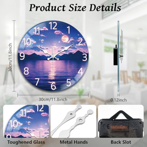 peacoblue Night Sky Wall Clocks Battery Operated - Image 2