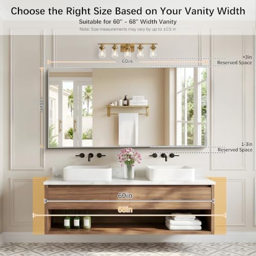 DESBING 30" x 60" Bathroom Mirror - Image 3