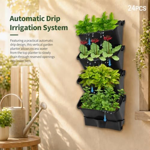 Vertical Garden Planter Hanging Wall Planter, 24 Pack - Image 6
