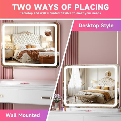 Vanity Mirror with Lights, Dimmable 3 Modes, Memory Function, Smart Touch - Image 5