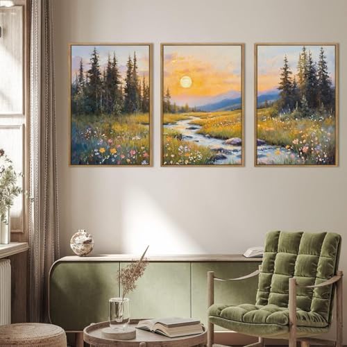 IARTTOP Extra Large Mountain Landscape Wall Art Framed 24x36 Inch Abstract - Image 3