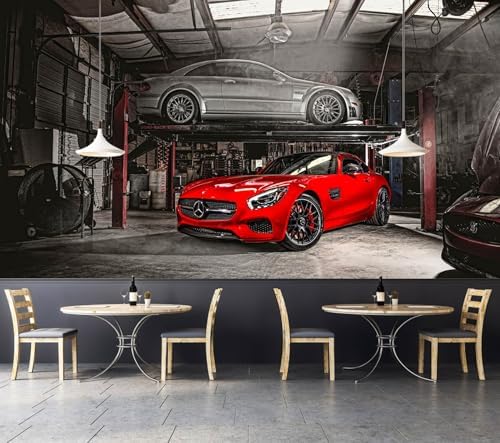 Car Theme Wallpaper Mural Peel and Stick 82"x57" - Image 2