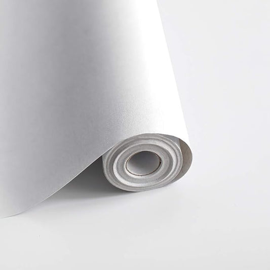 Safiyya 984.2"x17.7" Peel and Stick Wallpaper White Contact Paper Modern Wall by SAFIYYA