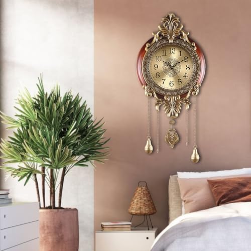Aero Snail Large Pendulum Wall Clock, Real Wood Vintage Silent Quartz Battery - Image 2