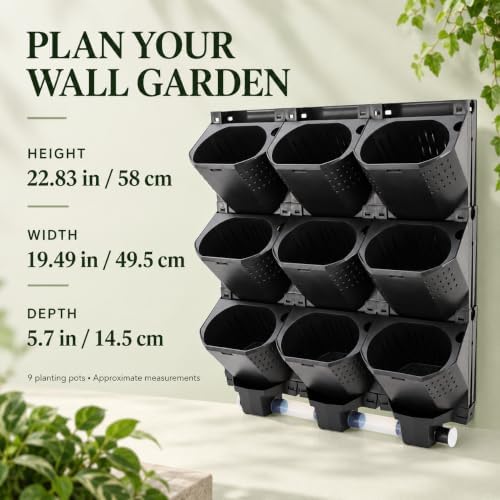 Vertical Wall Planter 9 Pots Modular Hanging Garden - Image 2
