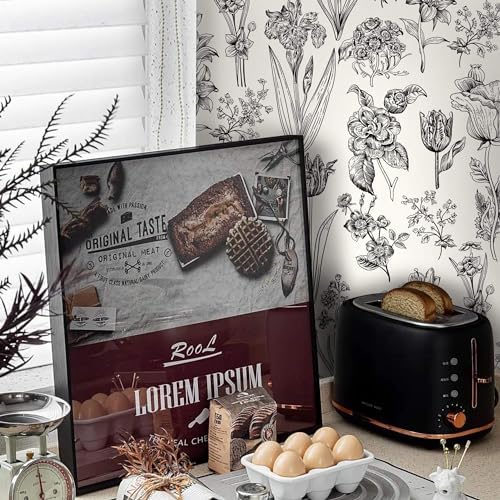 Dimoon 236"x17.3" Floral Peel and Stick Wallpaper Beige Contact Paper - Image 2