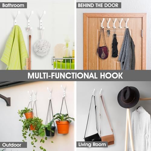 GlazieVault Coat Hooks – Door Hooks -Heavy Duty Wall Mounted - Image 5