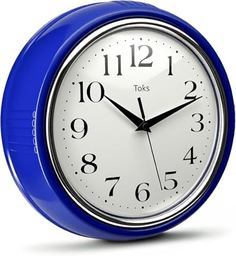 Lily's Home Retro Wall Clock, 9.5 Inch Vintage Design, Silent Non-Ticking - Image 6