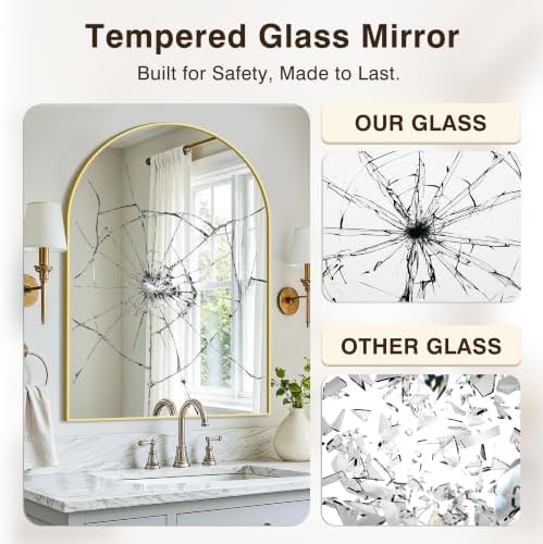 Arched Bathroom Vanity Mirror for Over Sink - Image 5