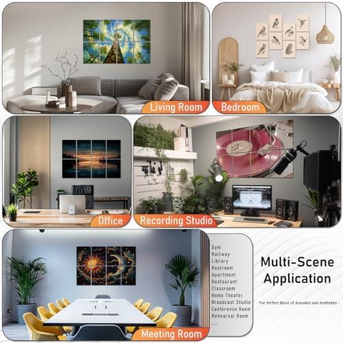 FurnoFlexArt Acoustic Panels Tiles Decorative Room Sound Proof Foam Absorbing - Image 5