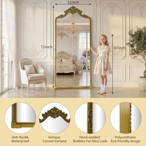71"x32"Arched Full Length Floor Mirror - Image 6