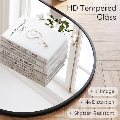 Sweetcrispy Oval Bathroom Wall Mirror, Vanity Mirror, 24x36 Inch - Image 6