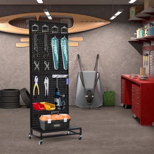 Eastern Tree Metal Pegboard Display Stand 2'x 5'with Base Plate, Pegboard - Image 7