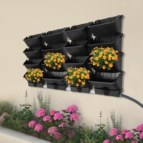 Vertical Wall Planter with 16 Pots, Hanging Garden Plant Flowerpot Holder - Image 7