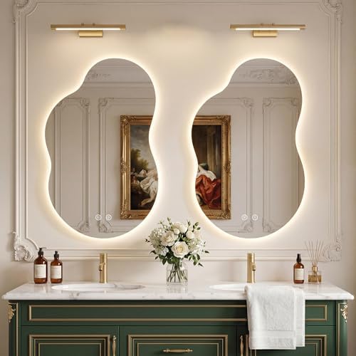 36''x24'' Backlit Mirror Bathroom Wall Cloud, LED Bathroom Mirror Frameless - Image 2