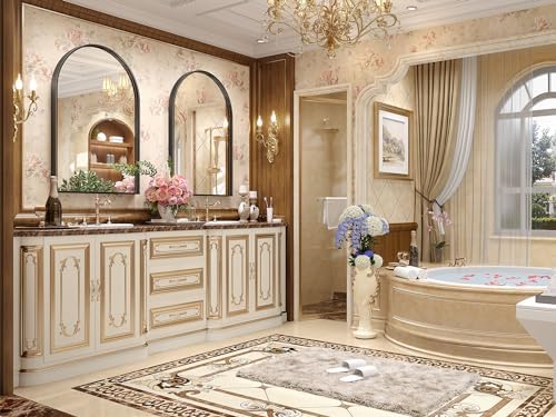 Brightify Arched Mirror, 26 x 38 Inch Black Arch Wall Mirror - Image 2