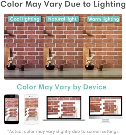 Commomy Brick Peel and Stick Tile 10 pcs 11.8"x 11.8"for Wall Decor - Image 5