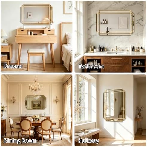 36"x24" Rectangle Beveled Wall Mirror - Image 6