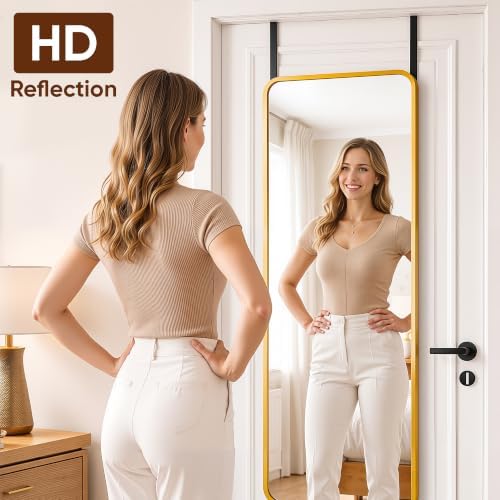 Suidia Full Length Mirror Over the Door&Wall Mounted, HD Shatterproof, Hanging - Image 4
