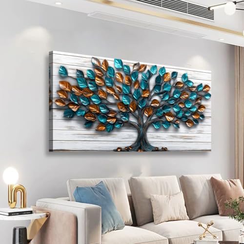 Tree Nature Wall Art Bedroom Abstract Wall Decor Living Room, Tree of Life - Image 2