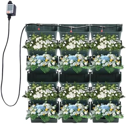 18 Pots Vertical Wall Planter, Self-Watering Garden System by Unknown