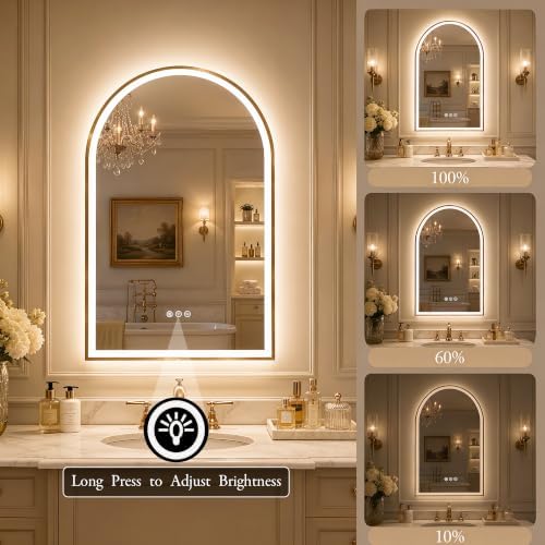 Saliwa Arched Bathroom Mirror - Image 5