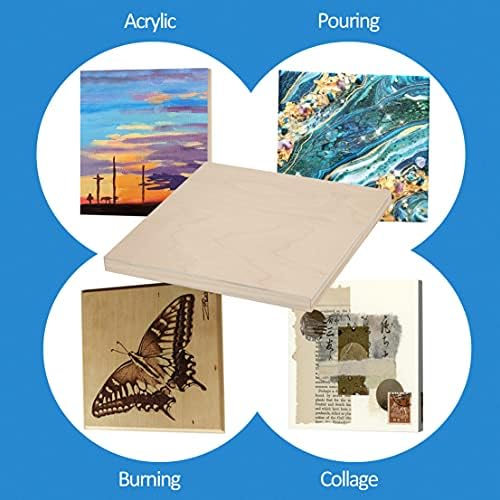 Falling in Art 4 Pack 10x10’’ Unfinished Birch Wood Panels Kit - Image 2