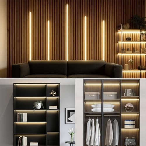 Black Cabinet Light COB LED Strip 6‑in‑1 Dimmable Touch Control - Image 5