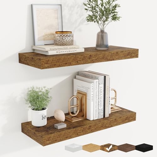 Floating Shelves for Wall, Wall Mounted Wood Shelves by Fuqing