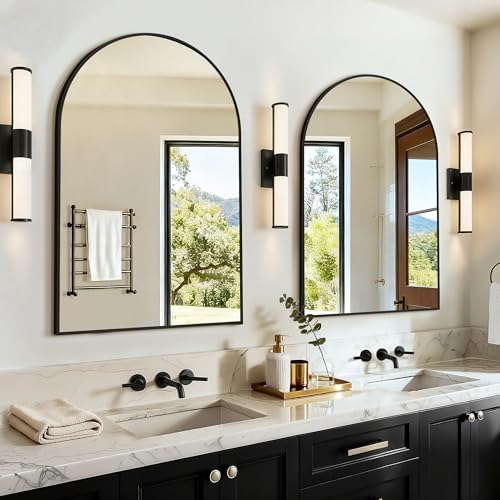 Arched Bathroom Vanity Mirror for Over Sink, 2 Pack 30”x20” by LawadaMirror