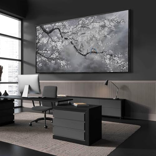 Plum Blossom Wall Art Framed Wall Art Decor Canvas Birds Wall Decorations - Image 4