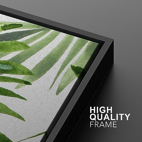 MUDECOR Framed Canvas Print Wall Art Green Tropical Palm Leaf Prints, - Image 5