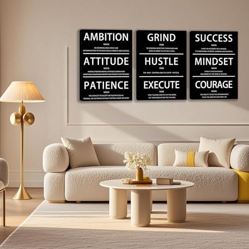 3 Panel Print Canvas Wall Art Motivational Office Wall Decor Painting - Image 4