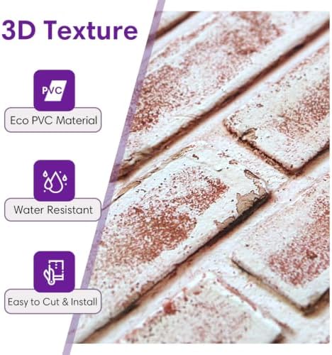3D Faux Brick Wall Panels Peel and Stick, Designed - Image 4