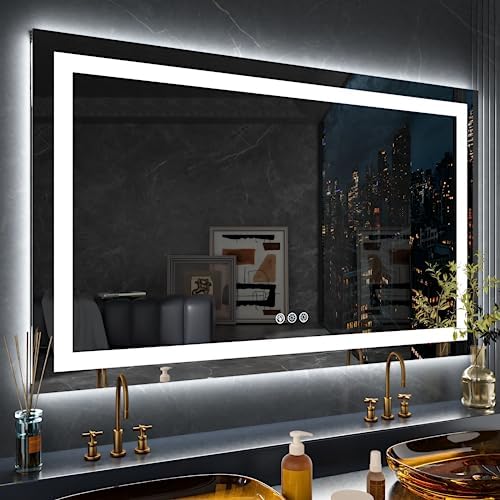 LOAAO 72"X32" RGB LED Bathroom Mirror by LOAAO