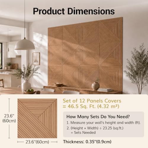 TONOR 12 Pack Acoustic Panels Peel and Stick, 23.6''x23.6''-46.5 sq.ft. - Image 2