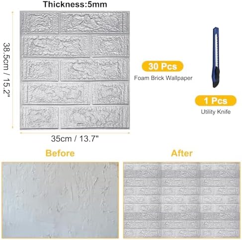 uxcell 3D Wall Panels Peel and Stick - Image 2