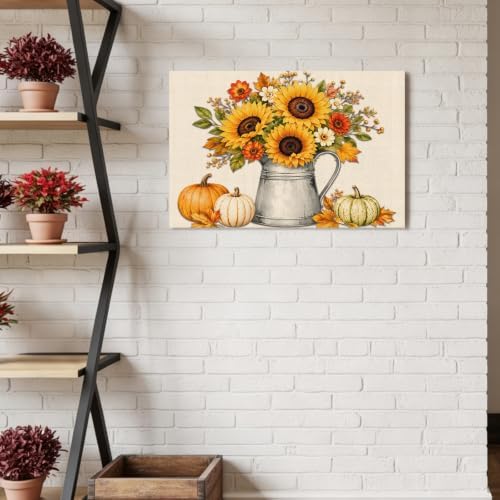 Thanksgiving Fall Canvas Wall Art, Made in USA, Modern Print Artwork - Image 6