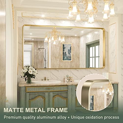 TokeShimi 72x36 Inch Gold Bathroom Vanity Mirror - Image 3