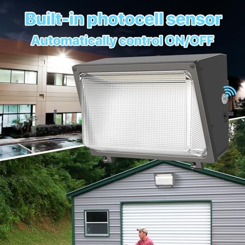 HYPERLITE LED Wall Pack 120W: 18000lm Glass Lens Dusk to Dawn Outdoor Lighting - Image 3