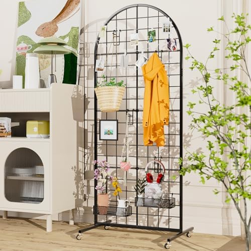 VGMiu Grid Wall Panel 2' x 5.2' FT Metal Grid Display Stand 2PCS Black - Image 5