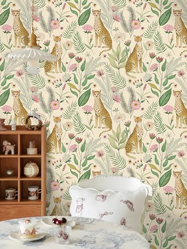Floralplus Peel and Stick Wallpaper Leopard Removable Wallpaper - Image 3